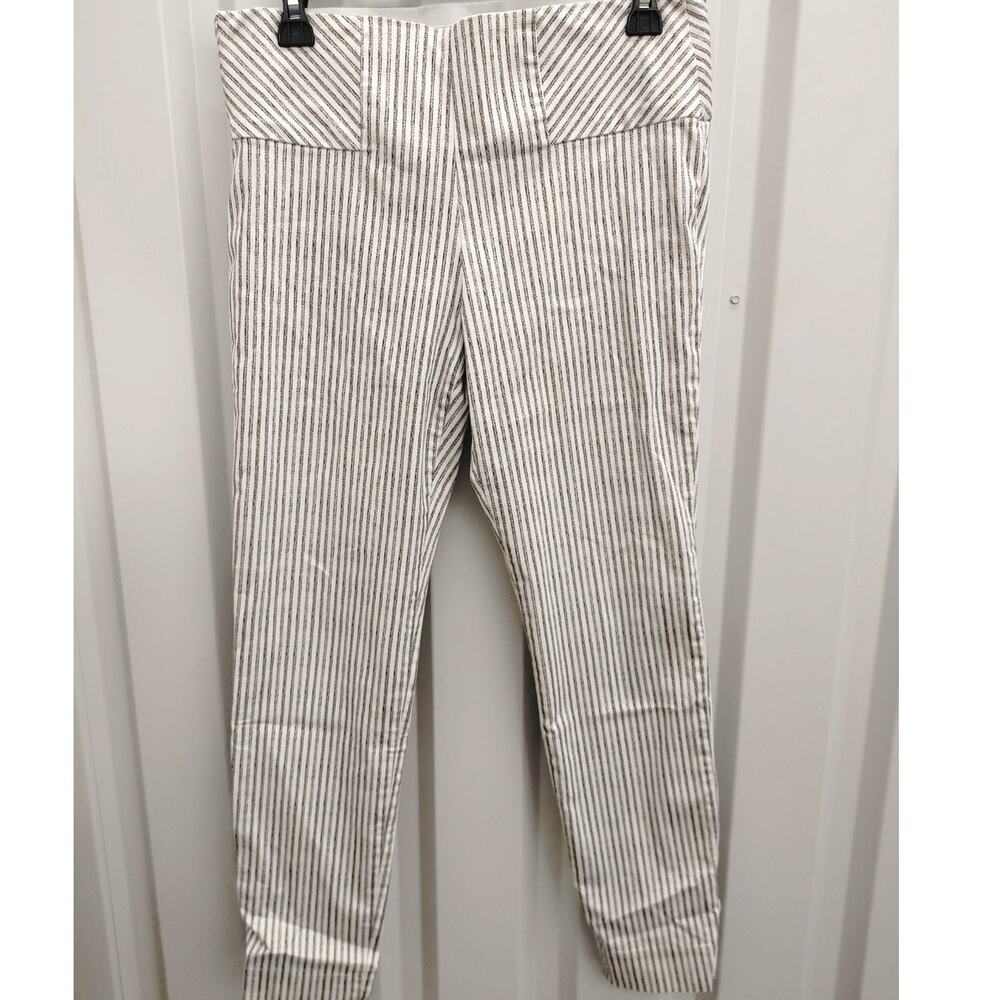 Vision 155 Women's Pants Pull On Striped Gray White Sz 8